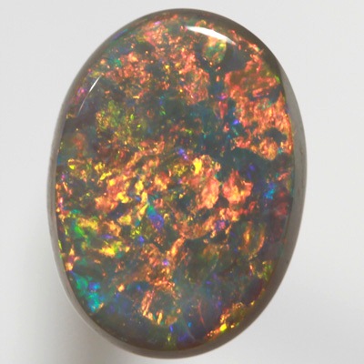 SOLID SEMI BLACK OPAL Floral Harlequin pattern. Golden copper orange and fire red always SEE VIDEO